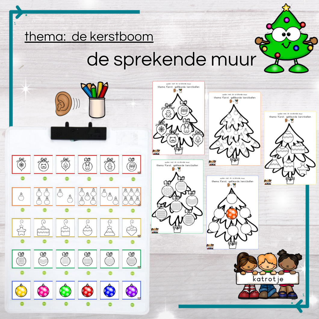 Sprekende muur de kerstboom