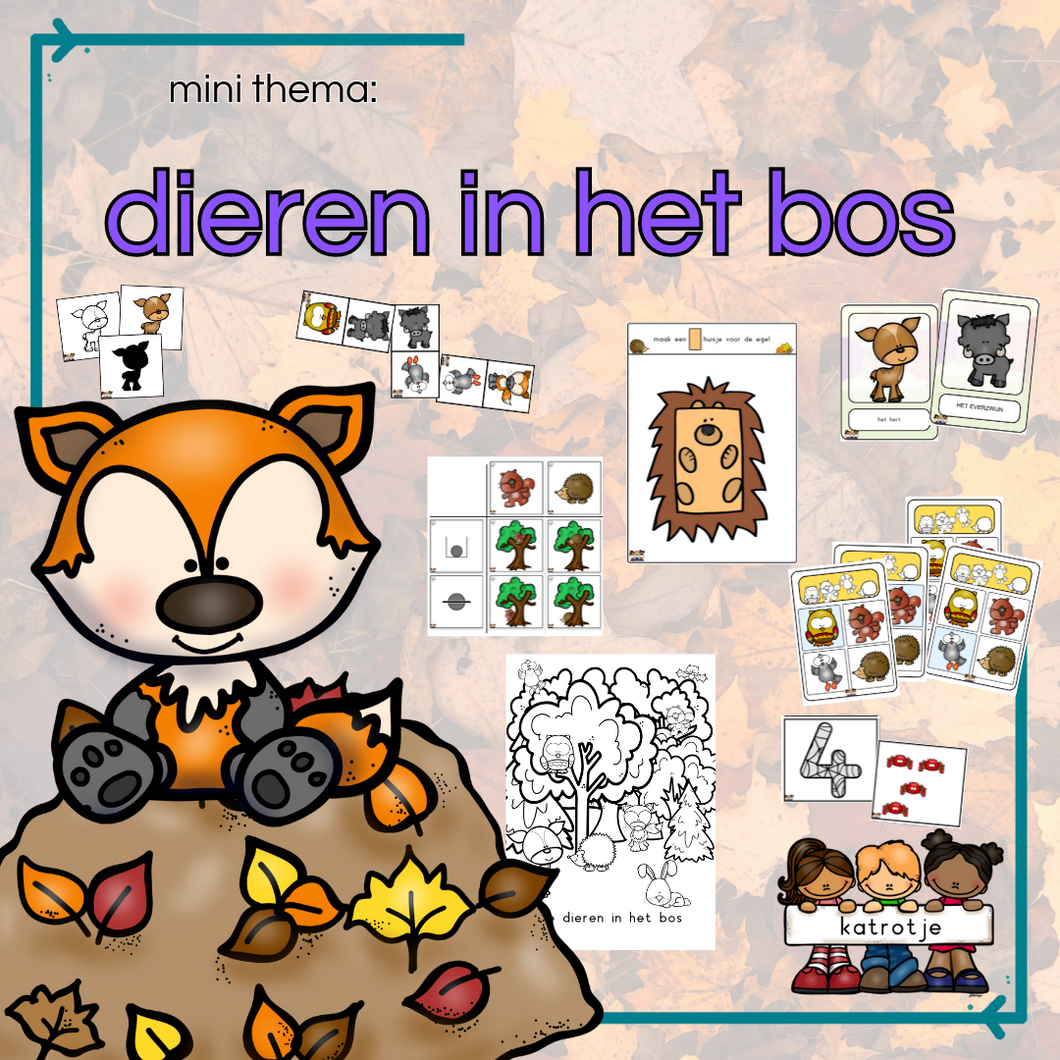 dieren in het bos (mini thema)